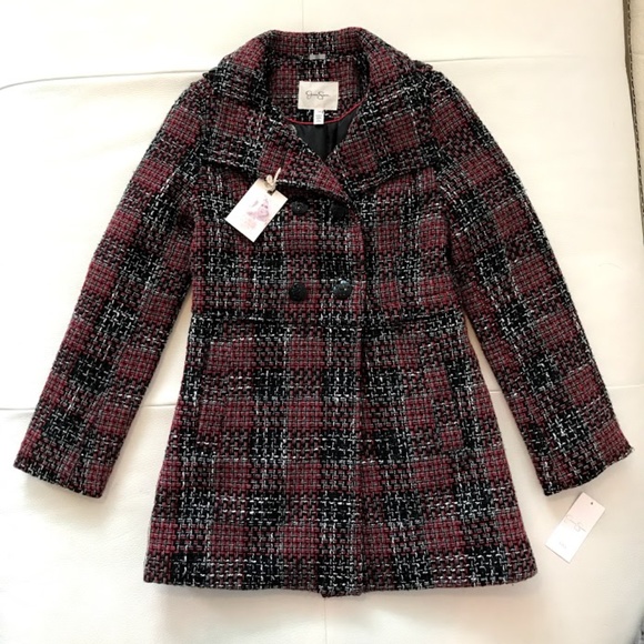 Jessica Simpson - Red/Black Plaid Coat - NWT - Picture 1 of 10